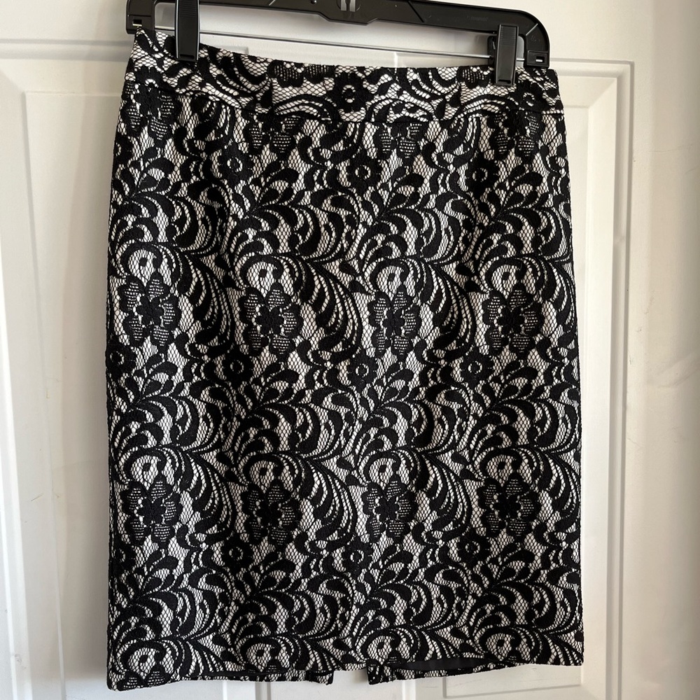 Black lace skirt